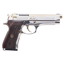 Derya Firearms 10L.MELIK9.NG.TR Melik 9mm Luger 10+1 4.90" Gold TiN Steel Barrel, Black Melonite Serrated Steel Slide, Black Aluminum Frame, Black Polymer Grip
