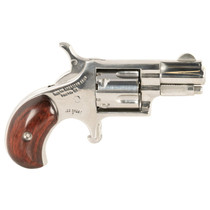 North American Arms SDLX LDLX 22 Short 5 Shot 1.13" Polished Stainless Steel, Rosewood Grip, Exposed Hammer