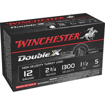 Winchester Ammo STH125 Double X High Velocity Turkey 12Gauge 2.75" 1 1/2oz 5Shot 10 Per Box/10 Case