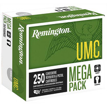 Remington Ammunition 23773 UMC Mega Pack 40S&W 165gr Full Metal Jacket 250 Per Box/4 Case