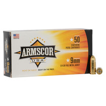 Armscor FAC94 USA 9mmLuger 124gr Full Metal Jacket 50 Per Box/20 Case