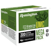 Remington Ammunition 23683 UMC Mega Pack 223Rem 55gr Full Metal Jacket 200 Per Box/4 Case