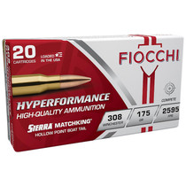 Fiocchi 308MKD Hyperformance Compete 308Win 175gr Sierra MatchKing BTHP 20 Per Box/10 Case