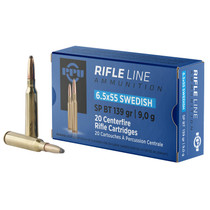 PPU PP6SWS Metric Rifle 6.5x55Swedish 139gr Soft Point Boat Tail 20 Per Box/10 Case