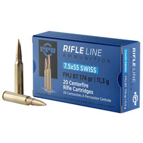 PPU PP7SF Metric Rifle 7.5x55mmSwiss 174gr Full Metal Jacket Boat Tail 20 Per Box/10 Case