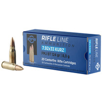 PPU PP7K Metric Rifle 7.9x33mmKurz 124gr Full Metal Jacket Boat Tail 20 Per Box/25 Case