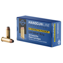 PPU PPH44MF Handgun 44RemMag 300gr Semi Jacketed Flat Point 50 Per Box/10 Case