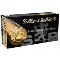 Sellier & Bellot SB9B Handgun 9mmLuger 124gr Full Metal Jacket 50 Per Box/20 Case