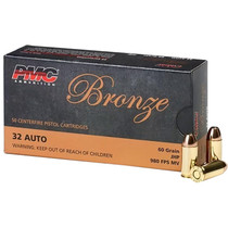 PMC 32B Bronze 32ACP 60gr Jacketed Hollow Point 50 Per Box/20 Case
