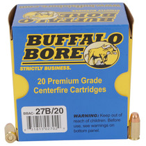 Buffalo Bore Ammunition 27B20 Personal Defense Strictly Business 380ACP +P 95gr Full Metal Jacket Flat Nose 20 Per Box/12 Case