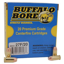 Buffalo Bore Ammunition 27F20 Standard Pressure Strictly Business 380ACP 95gr Full Metal Jacket Flat Nose 20 Per Box/12 Case