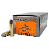 HSM 35718N Bear Load 357 Mag 180 gr Lead Round Nose Flat Point 50 Per Box/10 Case