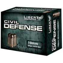 Liberty Ammunition LACD10032 Civil Defense 10mmAuto 60gr Lead Free Fragmenting Hollow Point 20 Per Box/50 Case