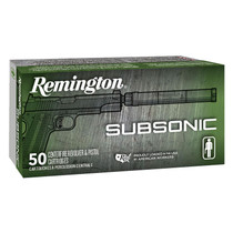 Remington Ammunition 28435 Subsonic 9mmLuger 147gr Flat Nose Enclosed Base 50 Per Box/10 Case