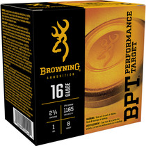 Browning Ammo B193611628 BPT Performance Target 16Gauge 2.75" 1oz 8Shot 25 Per Box/10 Case
