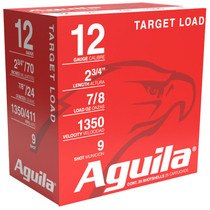 Aguila 1CHB1254 Target Load 12Gauge 2.75" 7/8oz 9Shot 25 Per Box/10 Case
