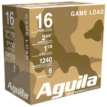 Aguila 1CHB1606 Game Load 16Gauge 2.75" 1 1/8oz 6Shot 25 Per Box/10 Case