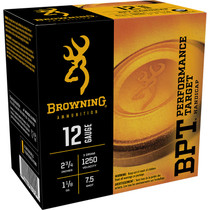 Browning Ammo B193641227 BPT Performance Target Handicap 12Gauge 2.75" 1 1/8oz 7.5Shot 25 Per Box/10 Case