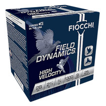 Fiocchi 28HV9 Field Dynamics High Velocity 28Gauge 2.75" 3/4oz 9Shot 25 Per Box/10 Case