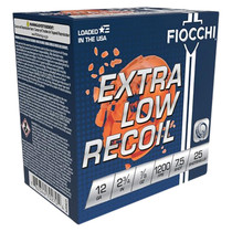 Fiocchi 1278OZ75 Exacta Target Low Recoil Trainer 12Gauge 2.75" 7/8oz 7.5Shot 25 Per Box/10 Case