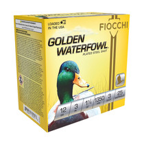 Fiocchi 123SGW3 Golden Waterfowl 12Gauge 3" 1 1/4oz 3Shot 25 Per Box/10 Case