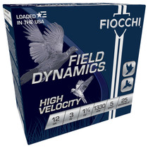 Fiocchi 123HV5 Field Dynamics High Velocity 12Gauge 3" 1 3/4oz 5Shot 25 Per Box/10 Case