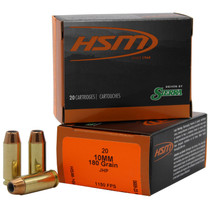 HSM 10MM15N20 Pro Pistol 10mm Auto 180 gr Jacket Hollow Point 20 Per Box/ 20 Case