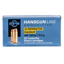 PPU PPH44MH Handgun 44RemMag 240gr Jacketed Hollow Point 50 Per Box/10 Case