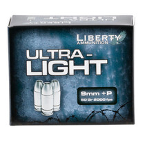 Liberty Ammunition LAUL9052 Ultra-Light 9mmLuger+P 50gr Lead Free Fragmenting Hollow Point 20 Per Box/10 Case