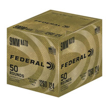 Federal C9N882 Military Grade 9mmLuger 124gr Full Metal Jacket 50 Per Box/10 Case