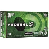 Federal BC40CT1 BallistiClean Reduced Hazard Training 40S&W 125gr Lead Free Frangible 50 Per Box/20 Case