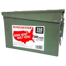 Winchester Ammo WW380C USA Ammo Can 380ACP 95gr Full Metal Jacket 350 Per Box/2 Case