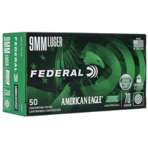 Federal AE9LF1 American Eagle IRT 9mmLuger 70gr Lead Free IRT 50 Per Box/10 Case