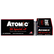 Atomic Ammunition 00419 Pistol Precision Craft 38Special +P 148gr Lead Hollow Point 50 Per Box/10 Case