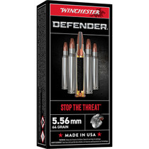 Winchester Ammo S556PDB Defender 5.56x45mmNATO 64gr Bonded Solid Base 20 Per Box/10 Case