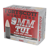 Fort Scott Munitions 9MM115SCVTPD Tumble Upon Impact (TUI) 9mmLuger 115gr Solid Copper Spun 20 Per Box/25 Case *TPD-9 Coated