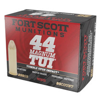 Fort Scott Munitions 44MAG200SCV Tumble Upon Impact (TUI) 44RemMag 200gr Solid Copper Spun 20 Per Box/25 Case