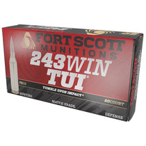 Fort Scott Munitions 243070SCV Tumble Upon Impact (TUI) Rifle 243Win 70gr Solid Copper Spun 20 Per Box/10 Case
