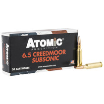 Atomic Ammunition 00482 Rifle Subsonic 6.5Creedmoor 129gr Jacket Hollow Point 20 Per Box/10 Case