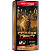 Winchester Ammo X68WCLF Copper Impact 6.8Western 162gr Copper Extreme Point Lead Free 20 Per Box/10 Case