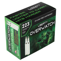 Liberty Ammunition LAOW223553000 OverWatch 223Rem 55gr 20 Per Box/50 Case