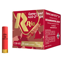 Rio Ammunition RC368 Game Load Heavy Field 410Gauge 2.50" 1/2oz 8Shot 25 Per Box/10 Case