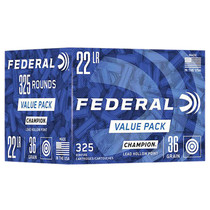 Federal 749 Champion Training Value Pack 22LR 36gr Lead Hollow Point 325 Per Box/10 Case