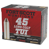 Fort Scott Munitions 45LC225SCV Tumble Upon Impact (TUI) 45LongColt 225gr Solid Copper Spun 20 Per Box/25 Case