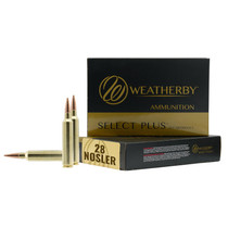 Weatherby F28NOS150SCO Select Plus 28Nosler 150gr Swift Scirocco 20 Per Box/10 Case