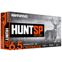 Ammo Inc 65CM129SPA20 Hunt 6.5Creedmoor 129gr Soft Point 20 Per Box/10 Case