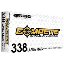 Ammo Inc 338LM250BTHPA20 Compete 338LapuaMag 250gr Open Tip Match 20 Per Box/10 Case