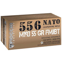 Fiocchi 556M193L 5.56NATO 55gr Full Metal Jacket Boat Tail 50 Per Box/20 Case