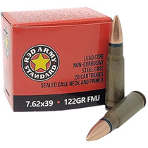 Red Army Standard AM3420 Rifle 7.62x39mm 122gr Full Metal Jacket 20 Per Box/50 Case