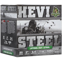 HEVI-Shot HS62024 HEVI-Steel Waterfowl 20Gauge 3" 1oz 2/4Shot 25 Per Box/10 Case